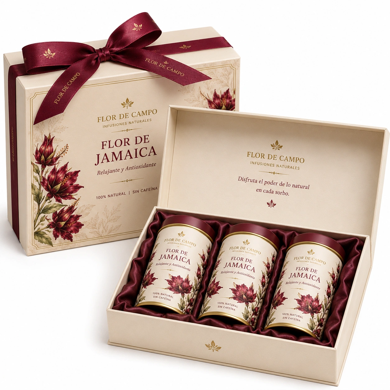 Flor de Jamaica – Estuche Premium 3 Latas-ZenvoraNest